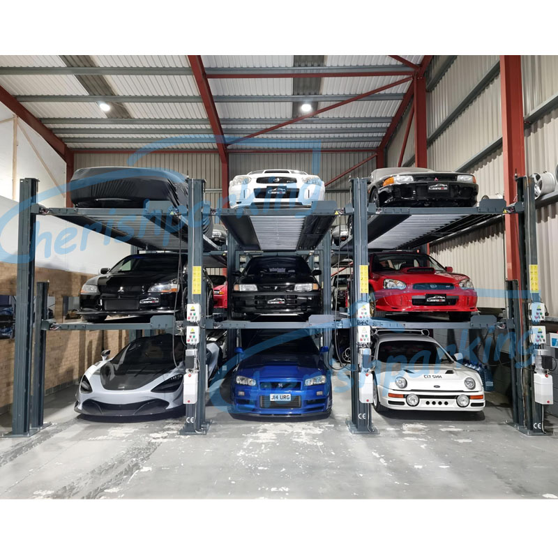 3 Cars Four Post Parking Lift (8)