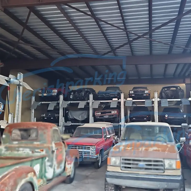 3 Cars Four Post Parking Lift (9)